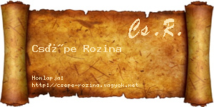 Csépe Rozina névjegykártya